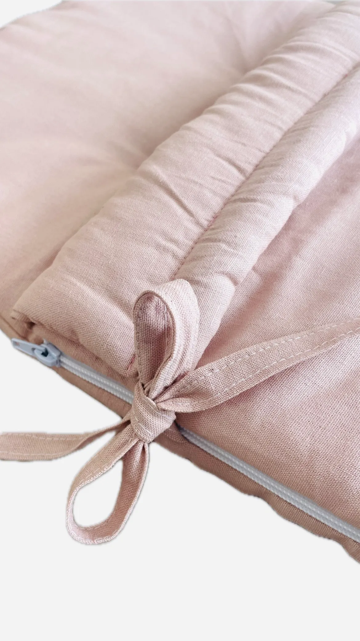 Saco de coche lino rosa viejo - Imagen 5