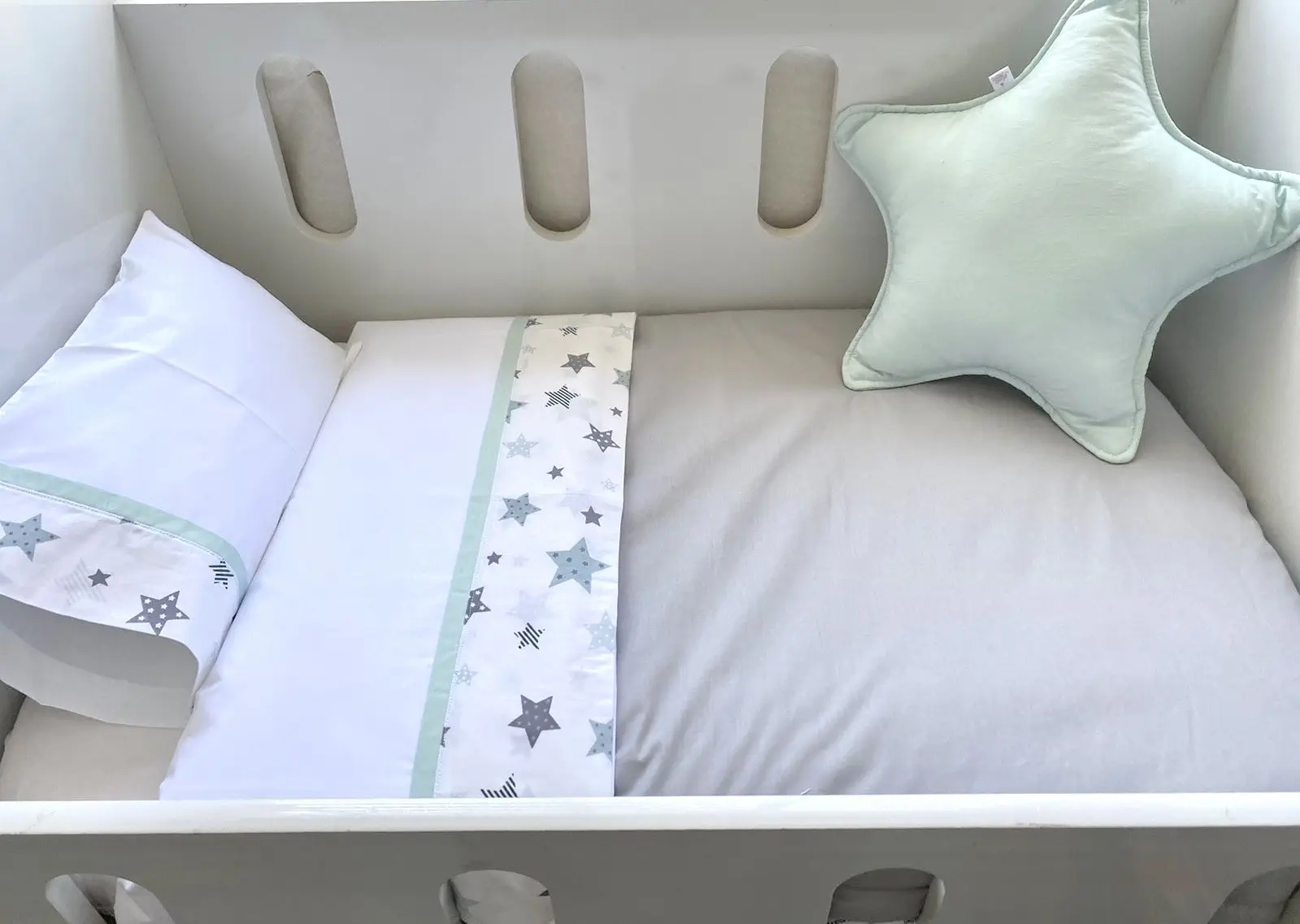 Set Estrellas menta/gris y reverso gris - Imagen 3