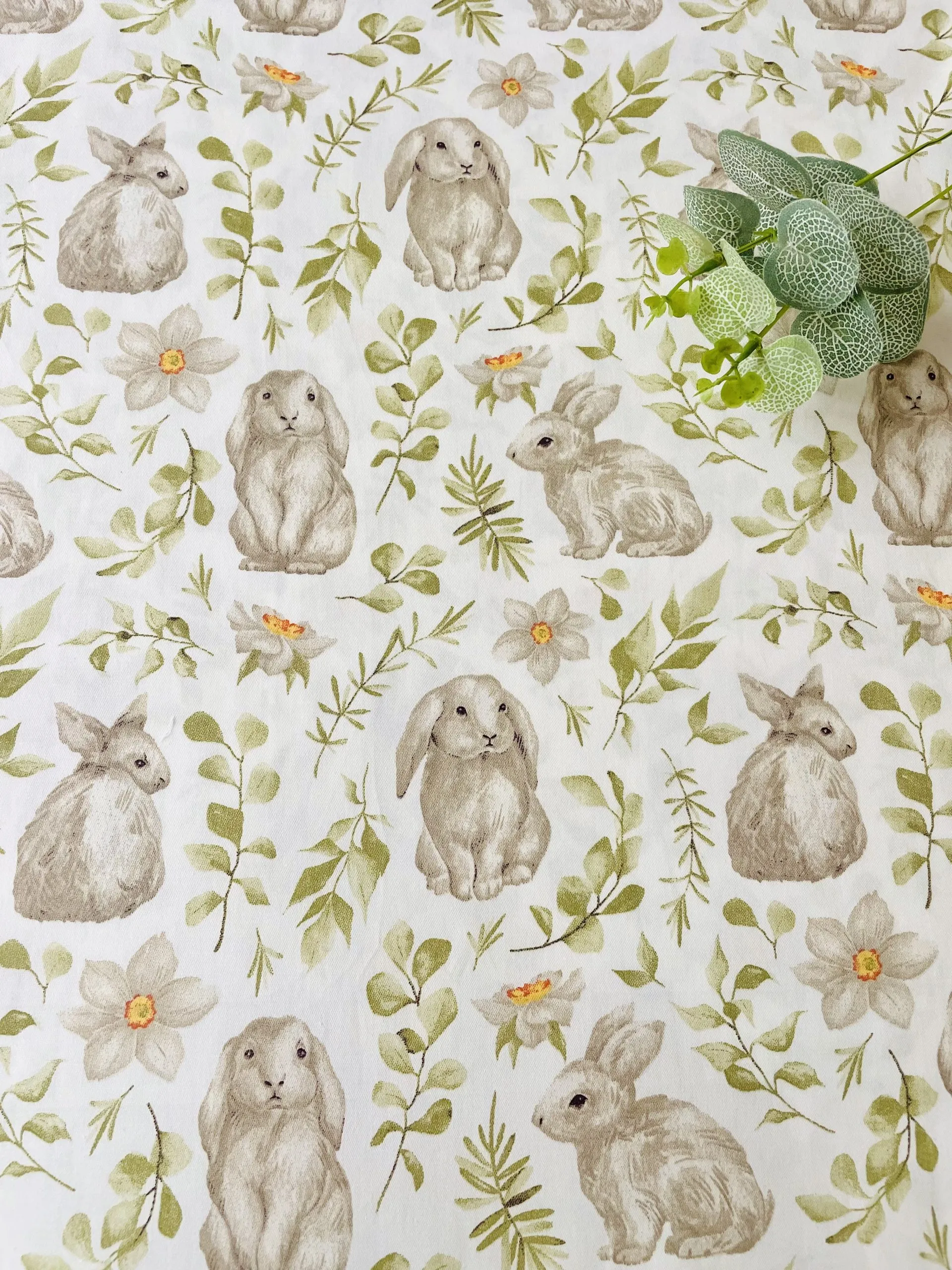 Set cuna y cama Conejito beige