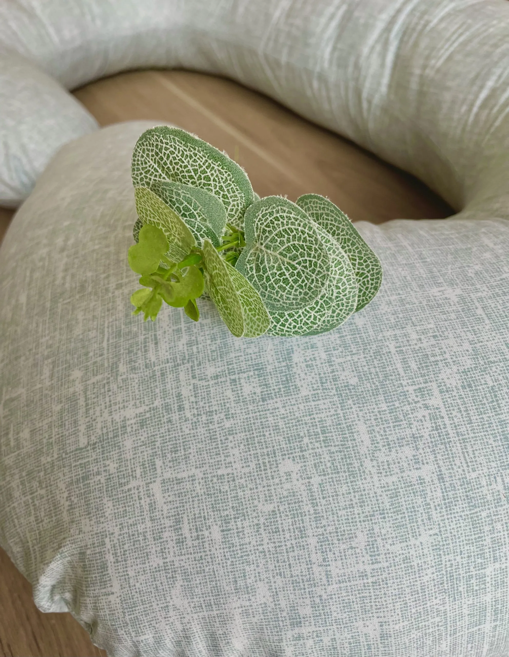 Cojín Maternal menta matizado