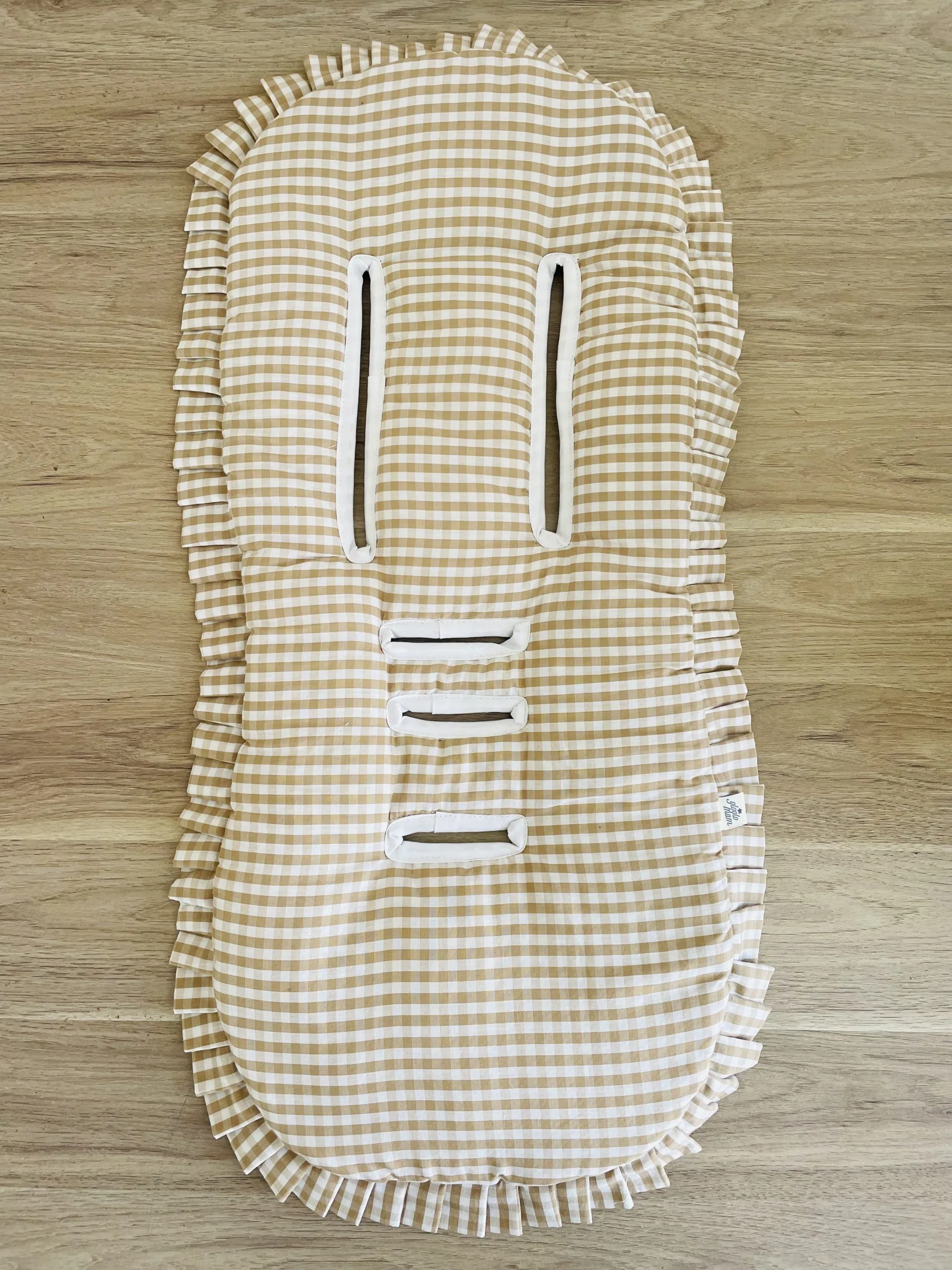 Colchón de coche cuadrillé beige