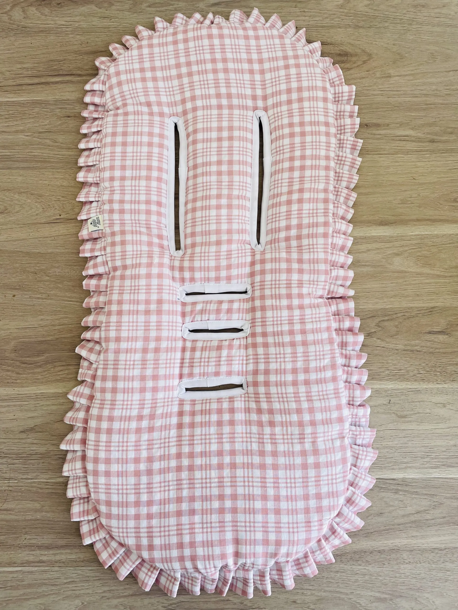 Colchón de coche cuadrillé rosa