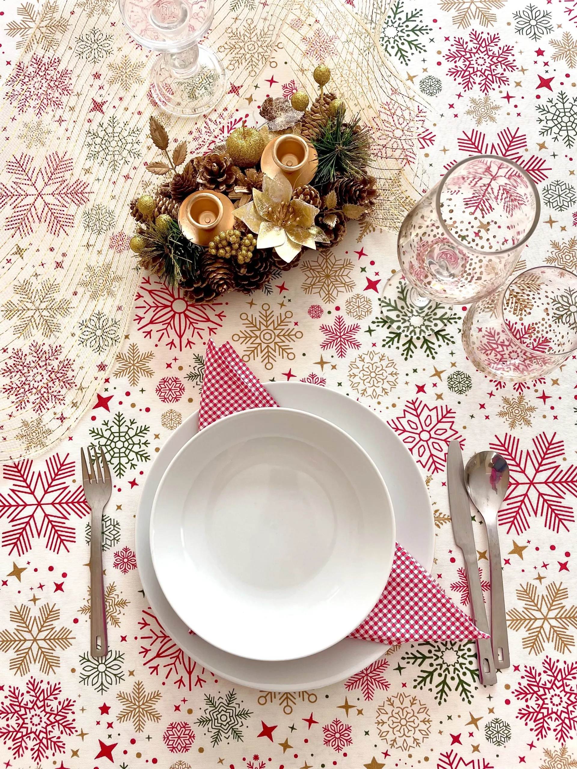 Mantel Navidad anti manchas