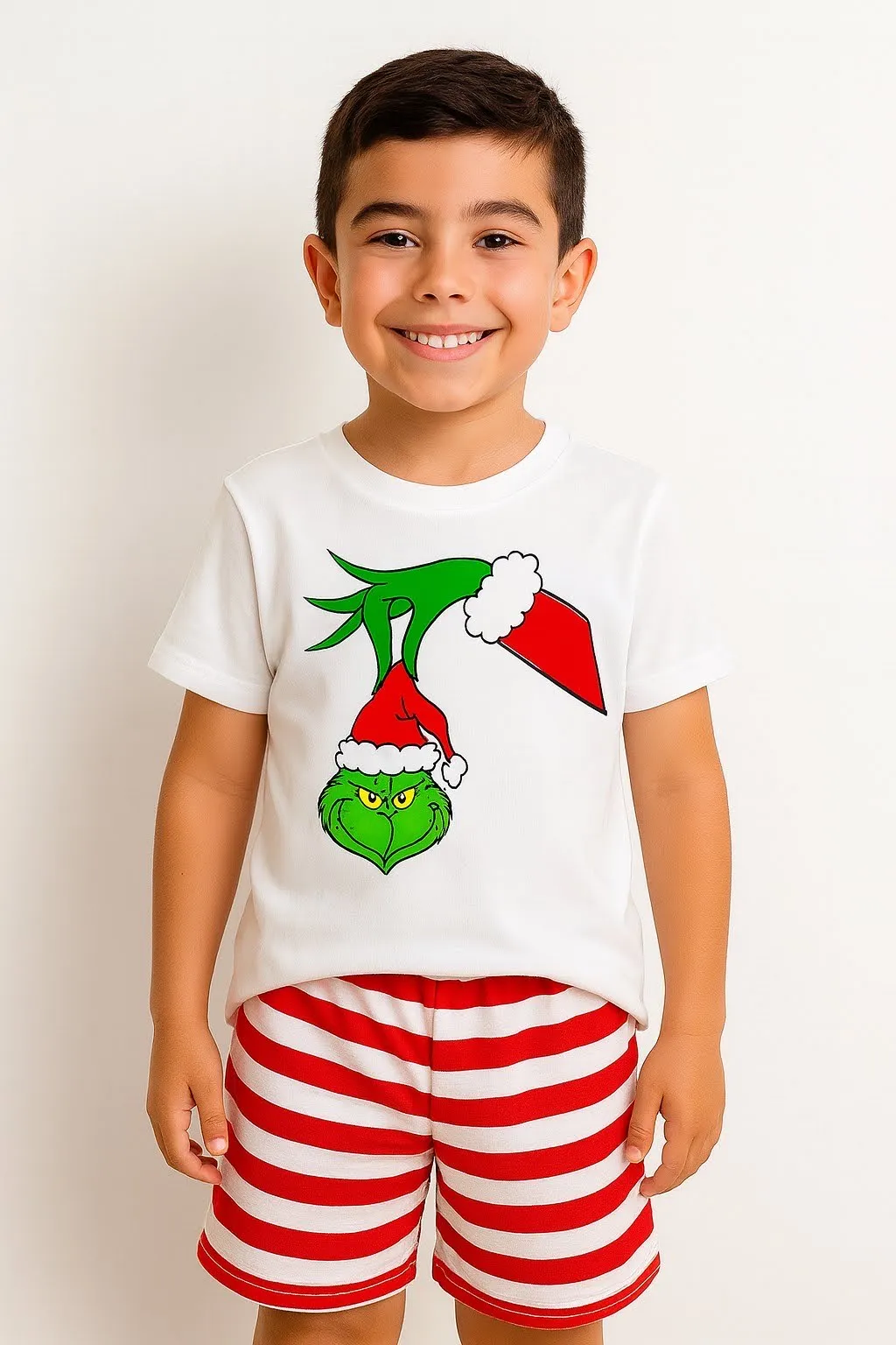 Grinch polera blanca