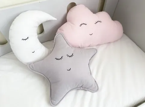 Tripack Cojines Luna, Estrella y Nube Rosada Gloglo mam